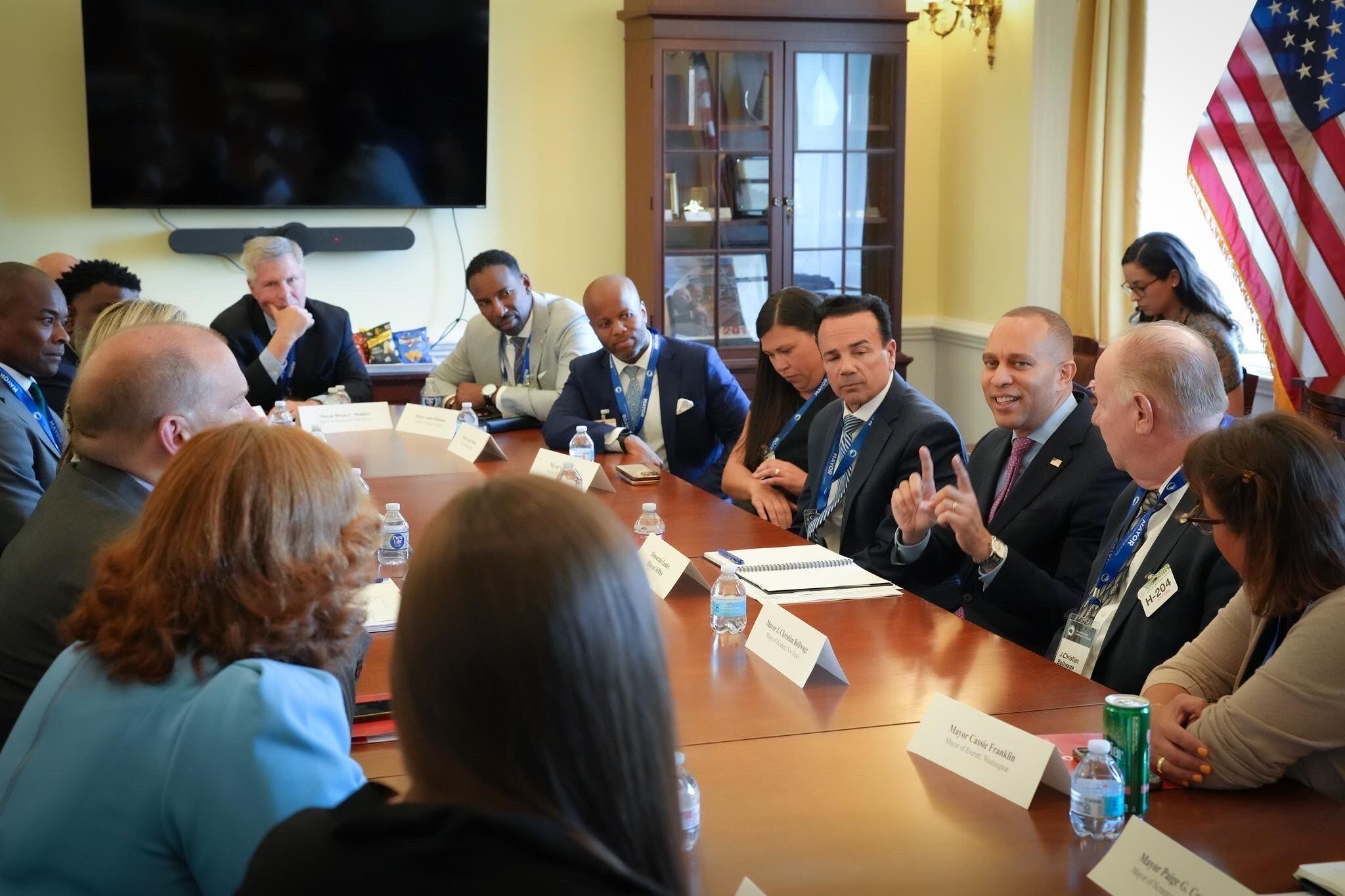 Mayors and other elected leaders convened to collaborate on issues impacting U.S. cities, including workforce development, education, and sustainability.