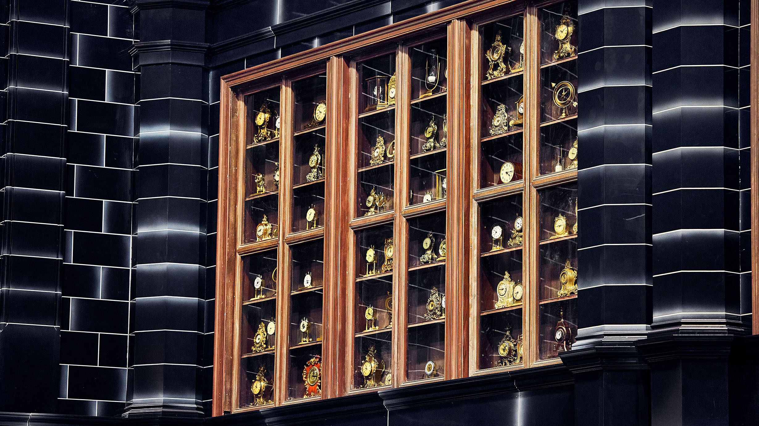 On Harry Potter and the Battle at the Ministry™, your magical lift will take you through the Time Room in the Department of Mysteries. Take a moment and view the wooden cabinets filled with time keepi