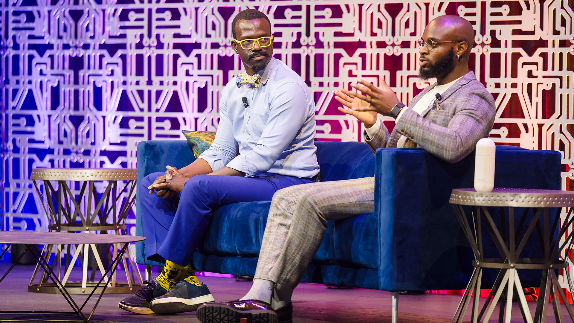 Engineering and Technology panel featuring Kunle Ekundare, Director of Product Management at Comcast and Jaylen Sanders, Full Stack Engineer at Comcast.