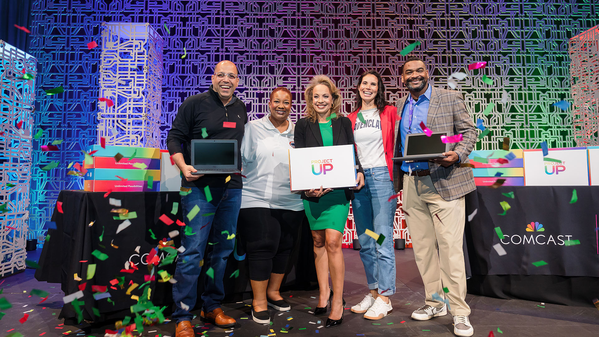 Kohposh Kuda, SVP of Mobile & Voice Consumer Product Services at Comcast; Kimberly Jones, President at Council for Opportunity in Education; Marge Jackson, SVP of Sales & Multicultural Shared Services